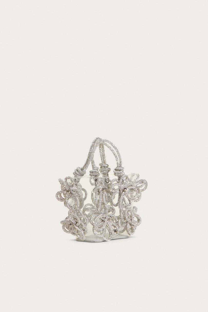 BLOOM NANO RHINESTONE BAG - CLEAR